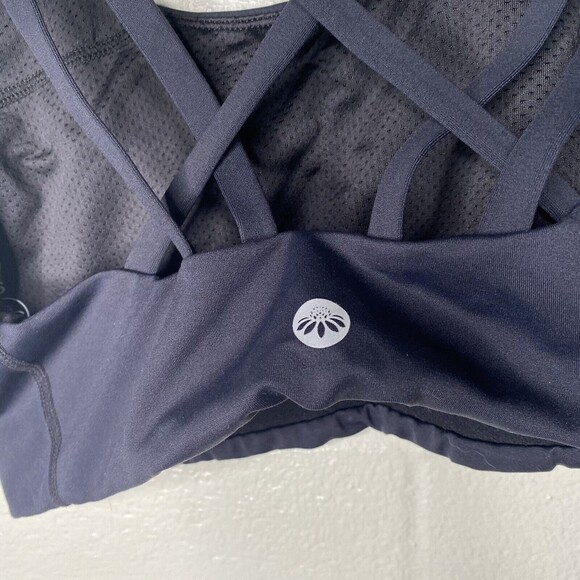 Senita Athletics Sports Bra Womens Small Black Missing Padding - Picture 3 of 5